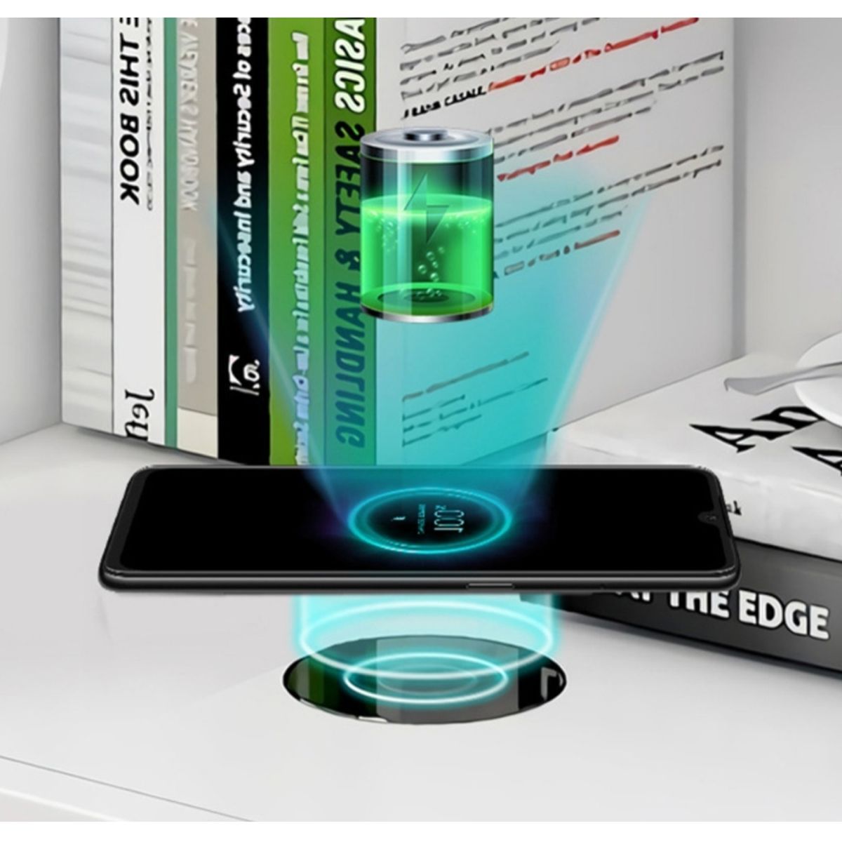 HOMER DESIGN - Velador 2 Niveles Con Cargador Inalambrico 40*34*50 Homer