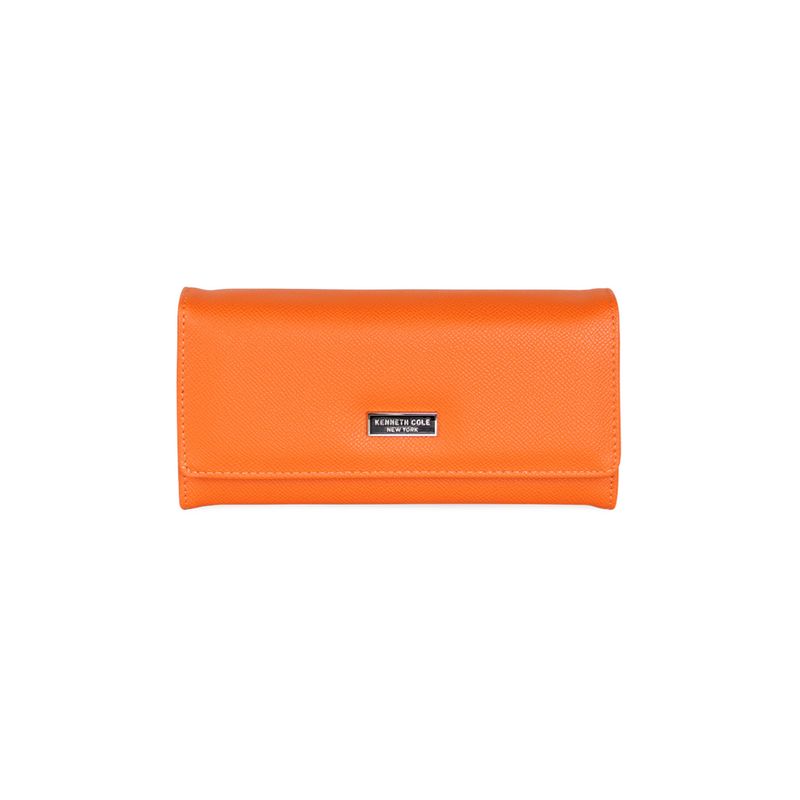 KENNETH COLE - Billetera mujer Flap-Bessie orange KENNETH COLE