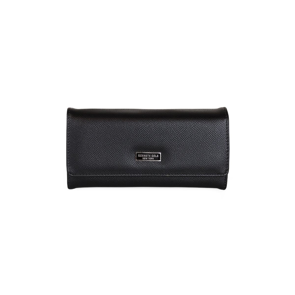 KENNETH COLE - Billetera mujer Flap-Bessie negra KENNETH COLE