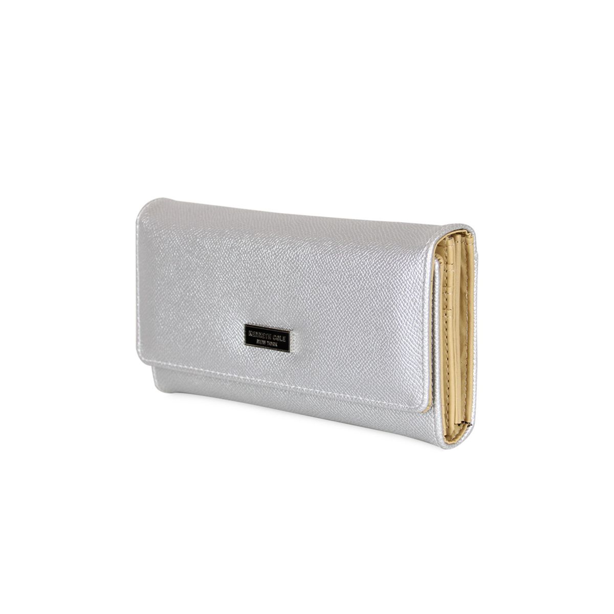 KENNETH COLE - Billetera mujer Flap-Bessie gris KENNETH COLE