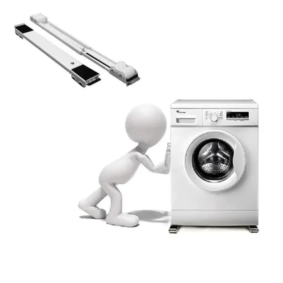 GENERICO - Soporte Para Refrigerador Lavadora Base Ajustable Con Ruedas