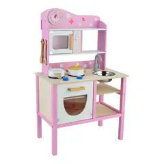 GAME POWER - Cocina De Mandera Rosada + Accesorios 55x35x84 Cms Gamepower