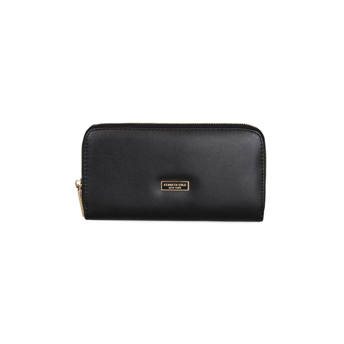 KENNETH COLE - Billetera mujer Goldy negra KENNETH COLE