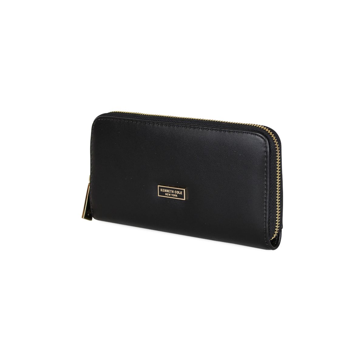 KENNETH COLE - Billetera mujer Goldy negra KENNETH COLE