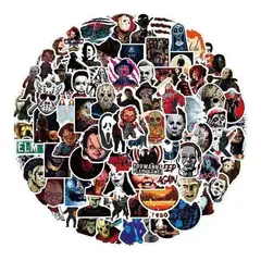 GARSIL - 50 Stickers Horror mix - Etiquetas Autoadhesivas
