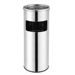 GENERICO - Basurero Cenicero Acero Inoxidable 18 Lts Soin