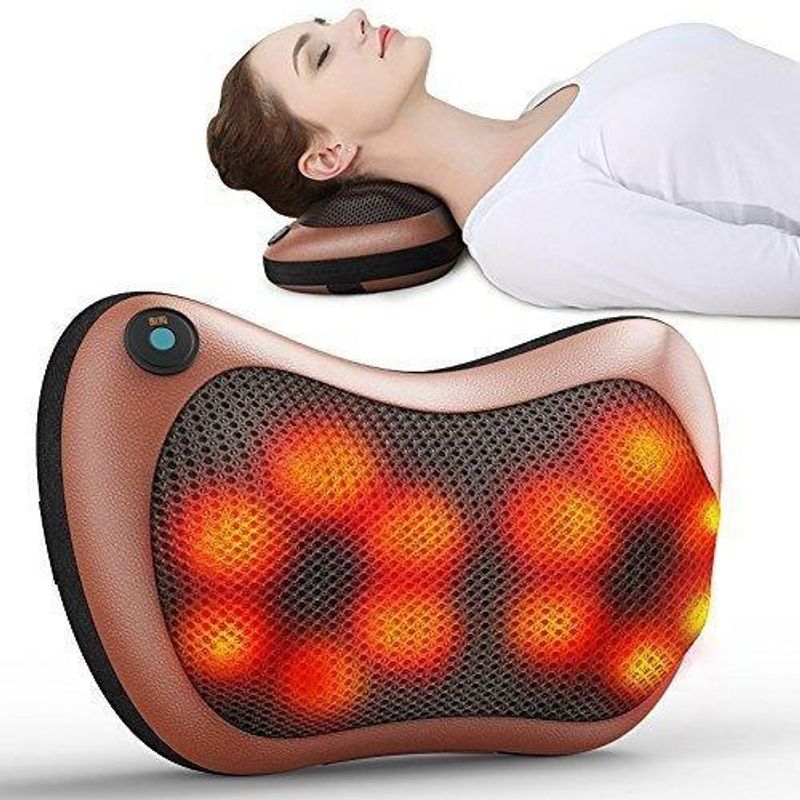 GENERICO - Masajeador Eléctrico Almohada Cojín Lumbar Cuello Piernas