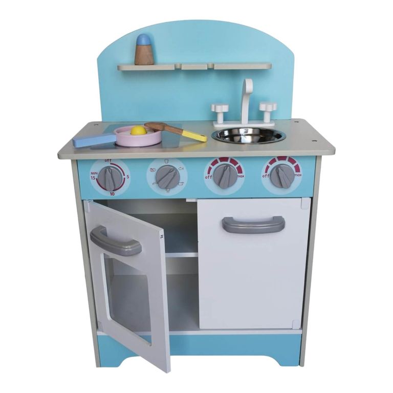Cocina De Madera Celeste 45x26x64,5 Cms Gamepower