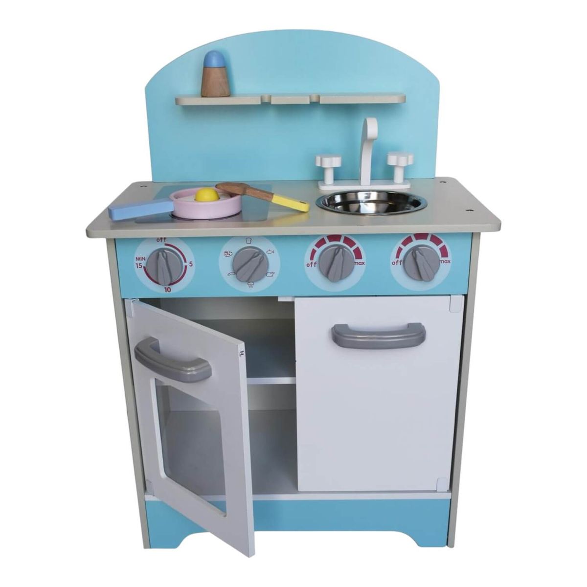 GAME POWER - Cocina De Madera Celeste 45x26x64,5 Cms Gamepower