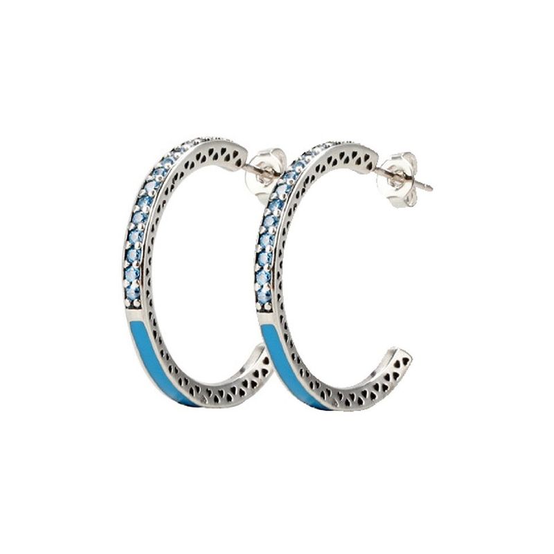 SILVER HEART - Aros Semiargolla y Circones en Plata Fina 925 SILVER HEART