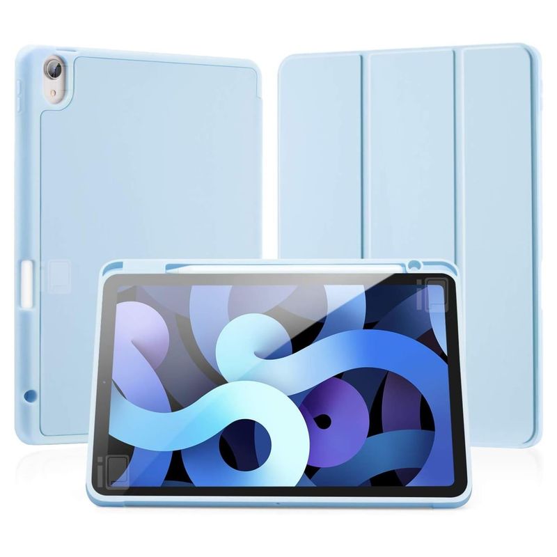 GENERICO - Funda Para iPad Air 10.9 4/5 Con Ranura Lápiz Color Lavanda - Celeste