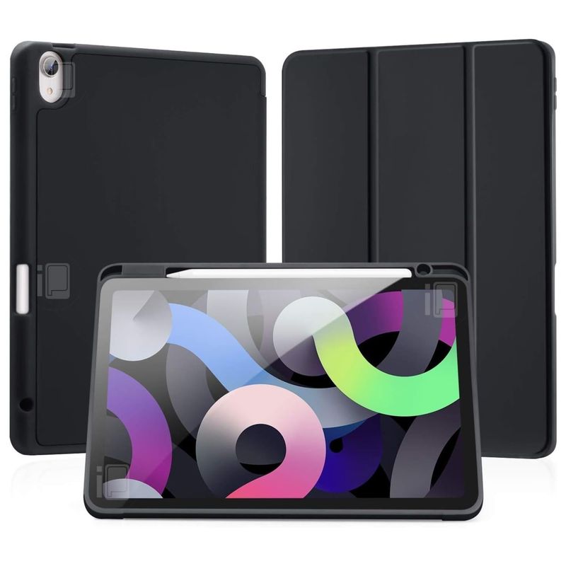GENERICO - Funda Para iPad Air 10.9 4/5 Con Ranura Lápiz Color Lavanda - Negro