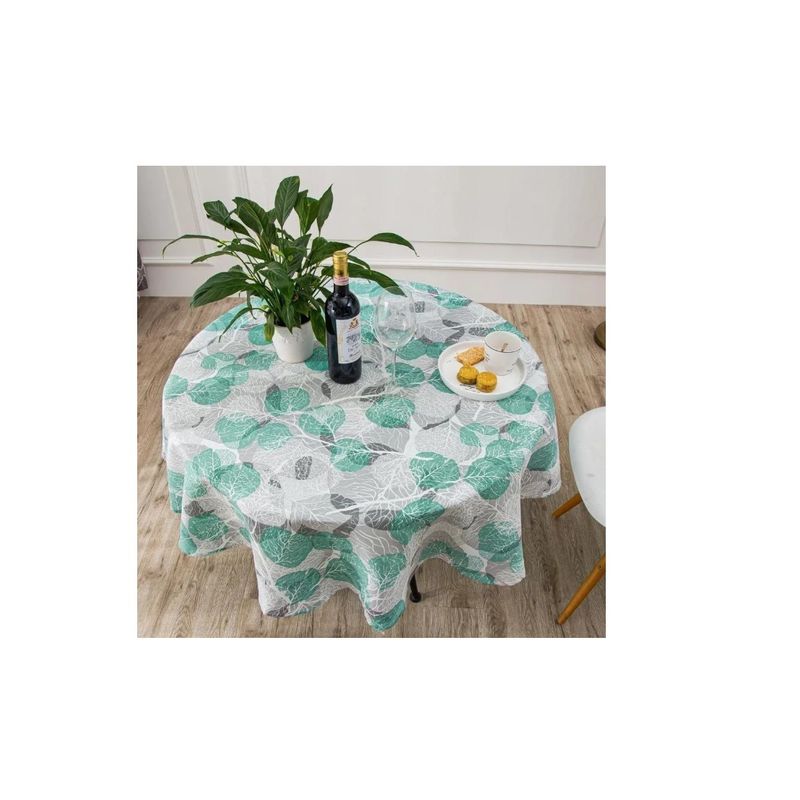 GENERICO - Mantel De Mesa Redonda 140cm Antimanchas verde