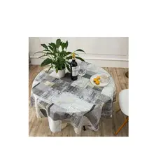 GENERICO - Mantel De Mesa Redonda 140cm Antimanchas Gris