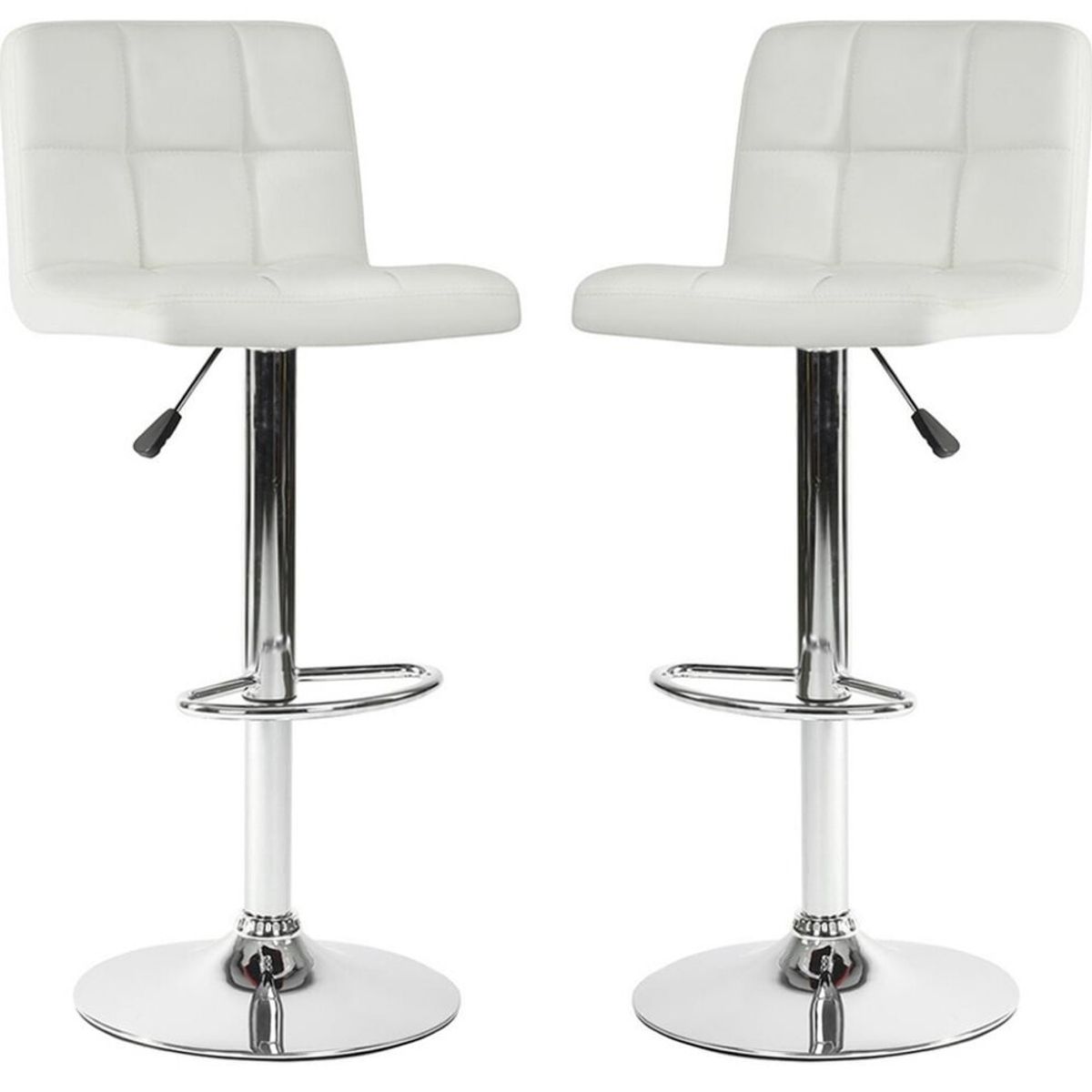 ARTIHOGAR - Pack Sillas Bar  Milan Taburete Ecocuero color Blanco