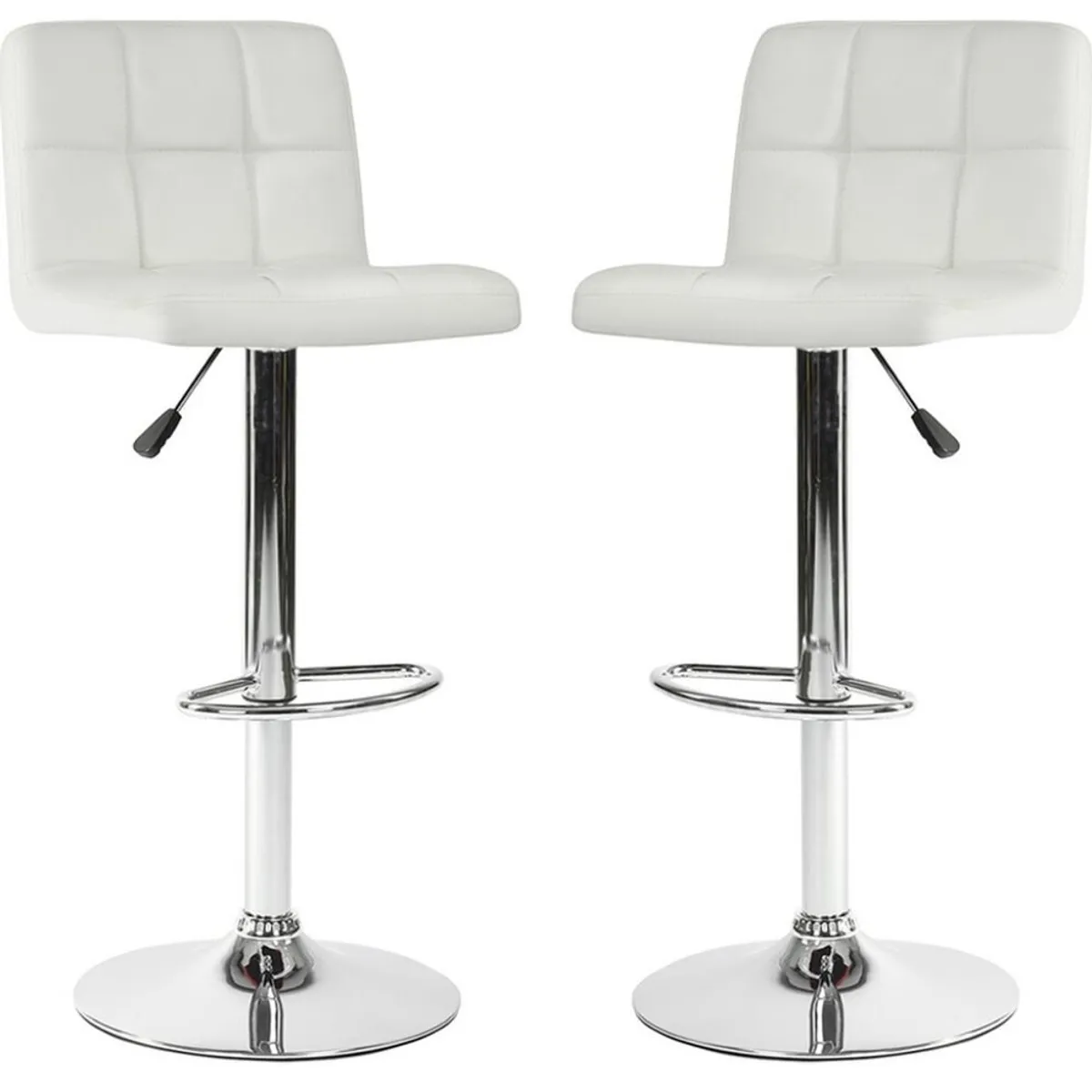 ARTIHOGAR - Pack Sillas Bar  Milan Taburete Ecocuero color Blanco