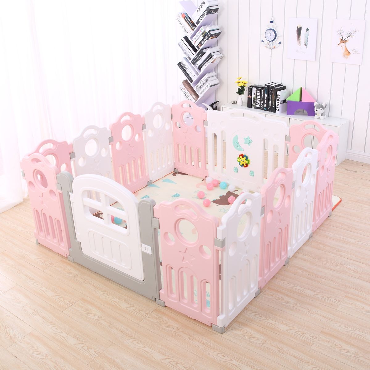 BEBECO - Corral Bebe 122 Rosado Musical 153x153 cms marca Bebeco