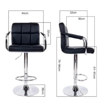 Imagen 2 del producto Pack Sillas Bar Milan Taburete Ecocuero con Apoyabrazo color Negro