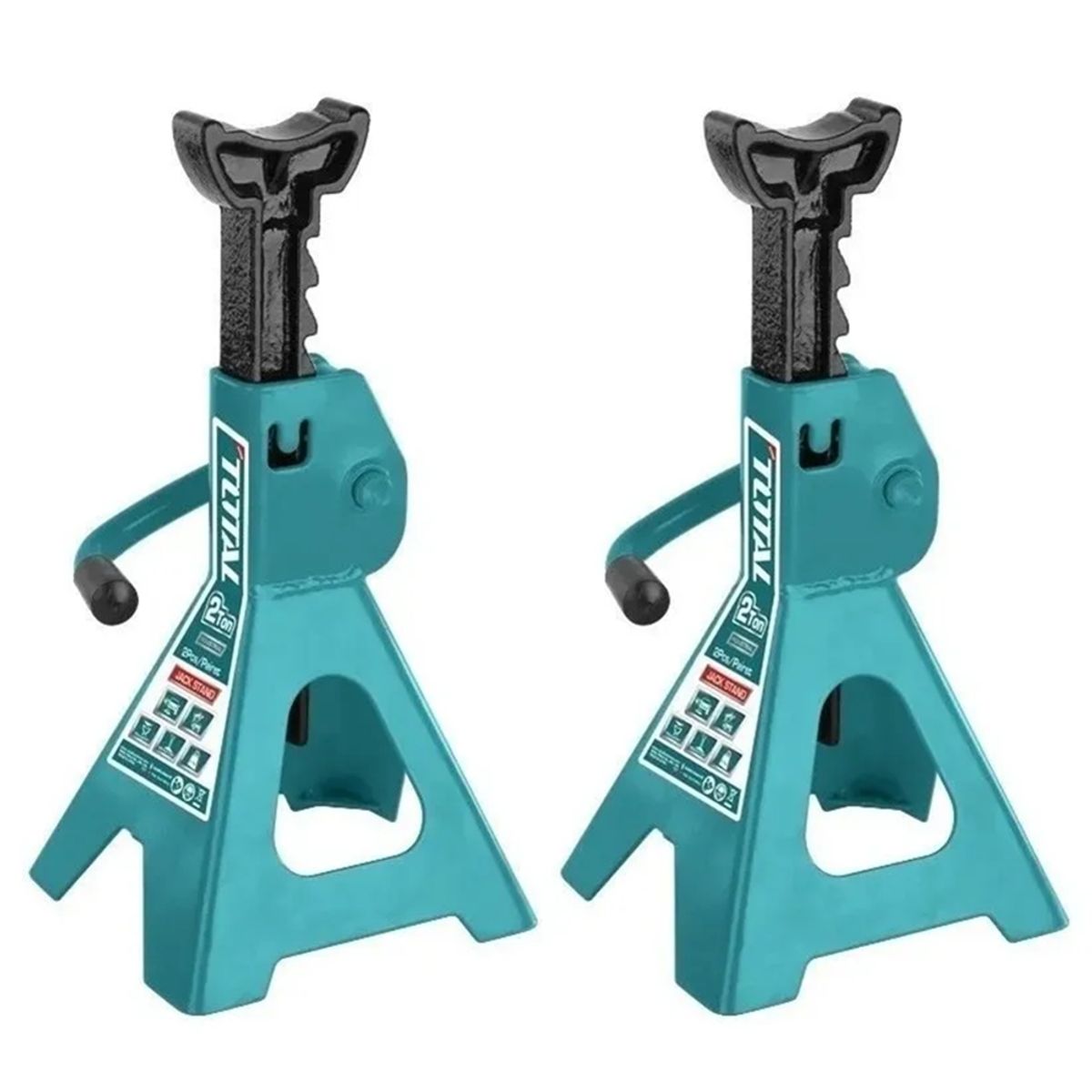 TOTAL TOOLS - Banquillo Caballete Soporte 2 Toneladas 2 Pcs