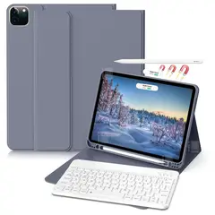 GENERICO - Funda Teclado Para iPad Pro 11 Procesador M1/M2 Ranura Lápiz - Lavanda