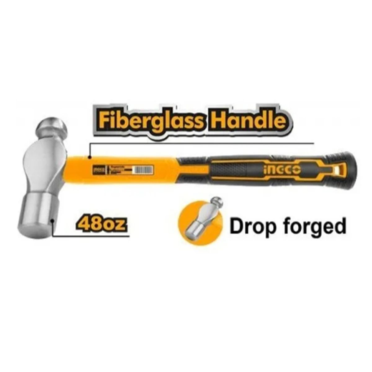 INGCO - Martillo De Peña Mango De Fibra 48oz