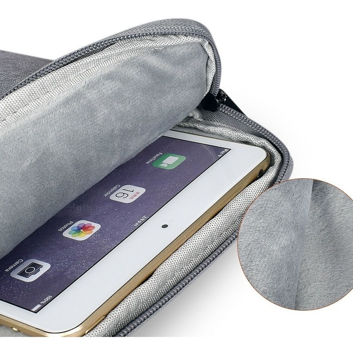 GENERICO - Funda Estuche Tablet 11 Pulgadas Microfibra e Impermeable Color Gris