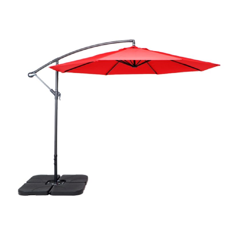 LA CHINATA - Quitasol lateral colgante ROJO REDONDO Ø3m NO INCLUYE BASE