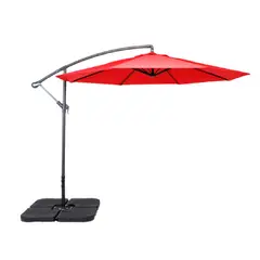 LA CHINATA - Quitasol lateral colgante ROJO REDONDO Ø3m NO INCLUYE BASE