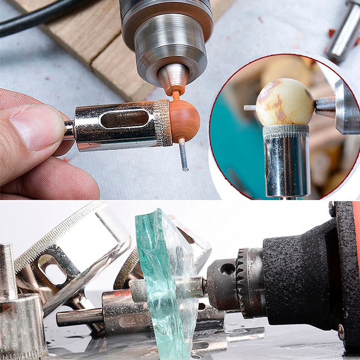 AIZO - Brocas Copa Para Cerámicos Mármol Vidrio Piedra 16pcs  6-50mm