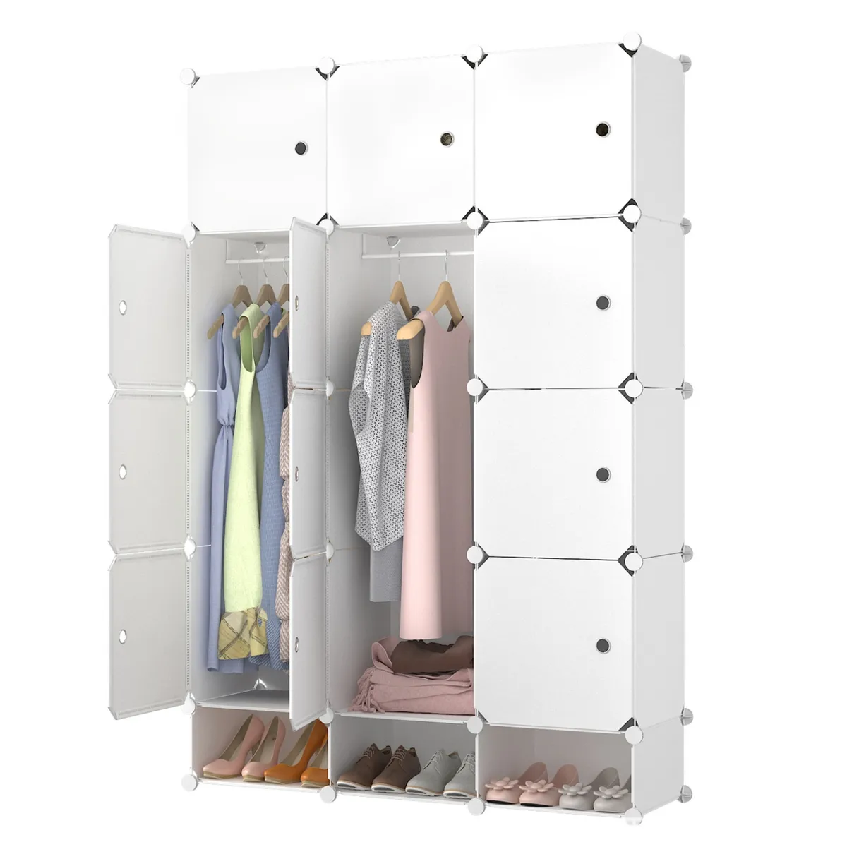 CRUSEC - Organizador Closet Ropero Armable Modulado 165 X 110 Cm