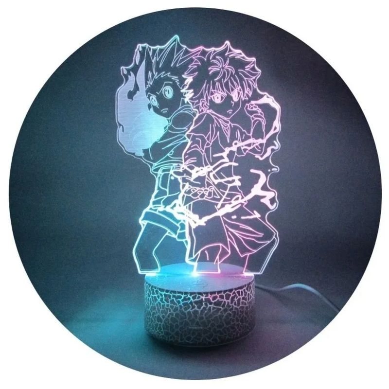 3DILUTION - Lámpara 3D Gon Y Killua Hunter X Base Dual Agrieta