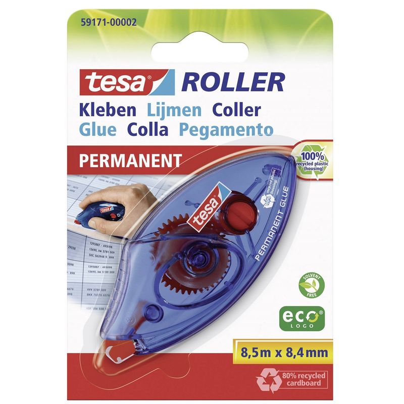 TESA - Pegamento Roller Adhesivo Permanente Ambidiestro Tesa