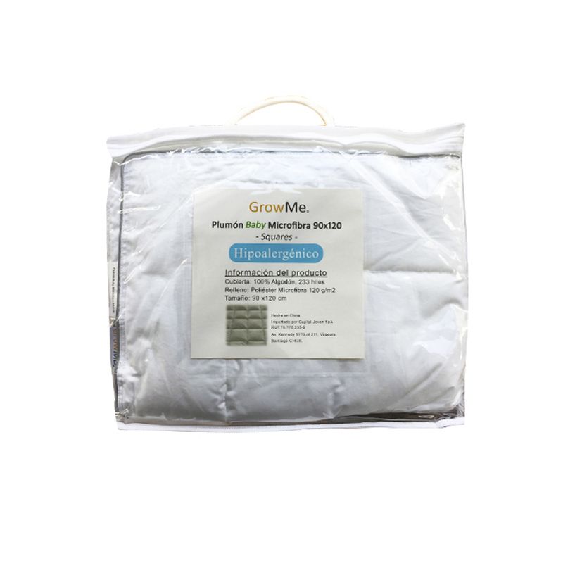 GROWME - PLUMÓN CUNA Bebé delgadito MICROFIBRA sintético blanco 90X120
