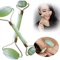 UNIVERSAL - Rodillo de Jade de dos cabezales para masaje Facial
