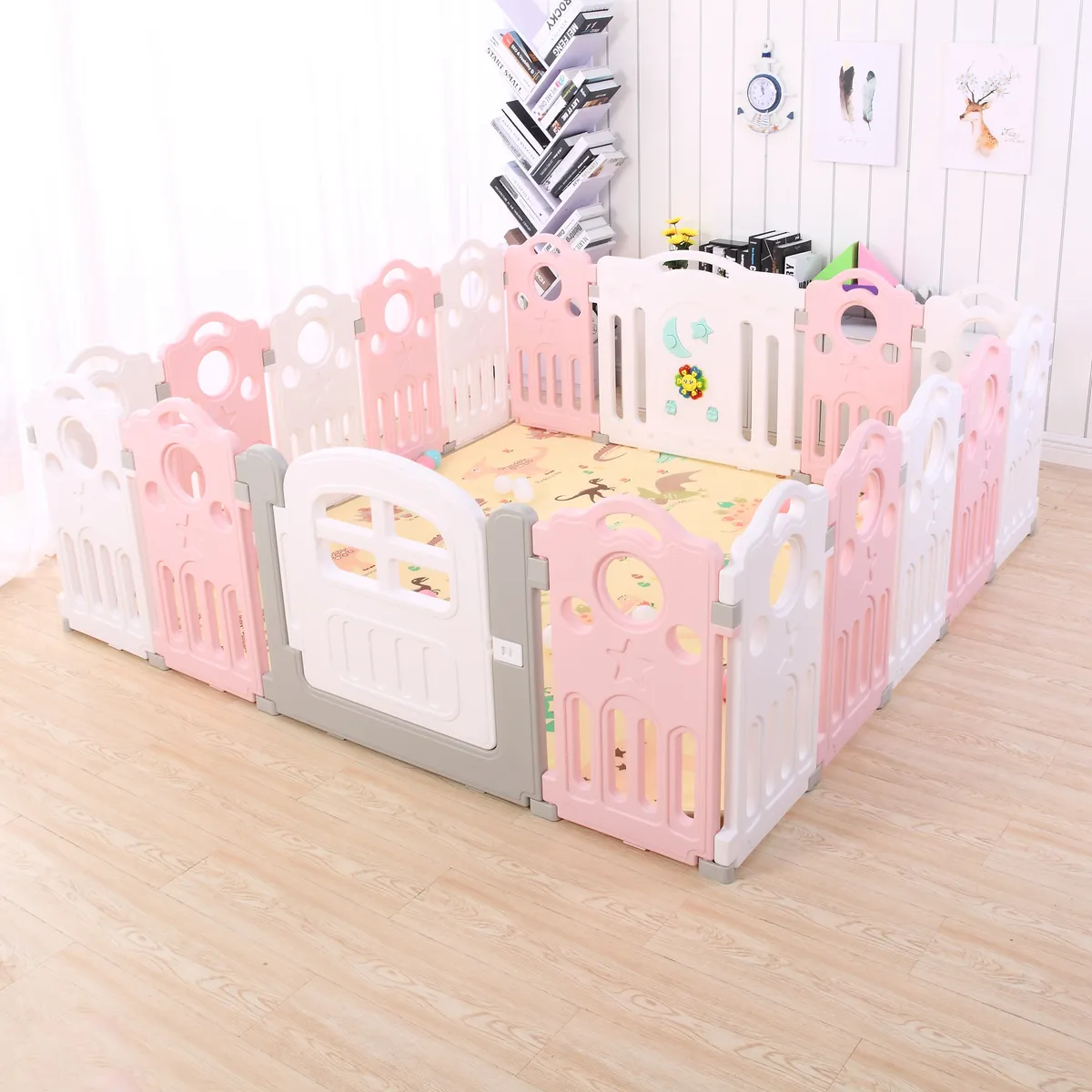 BEBECO - Corral Bebe 162 Rosado Musical 190x190 cms marca Bebeco