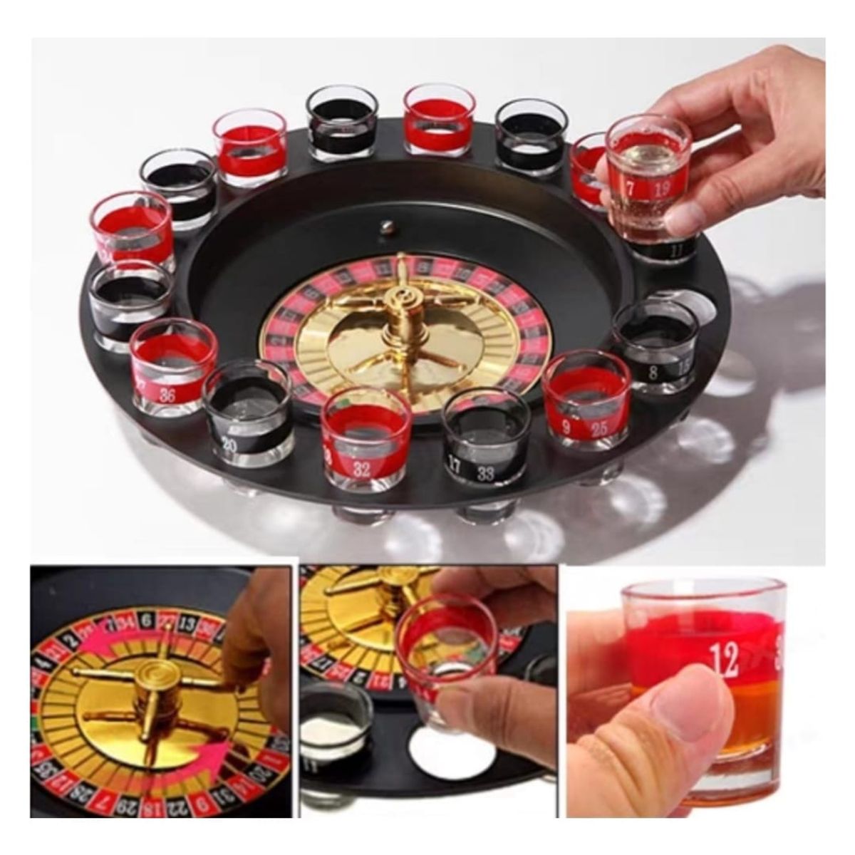 GENERICO - Juego De Ruleta Con Vasos Drinking Roulette Juego De Mesa