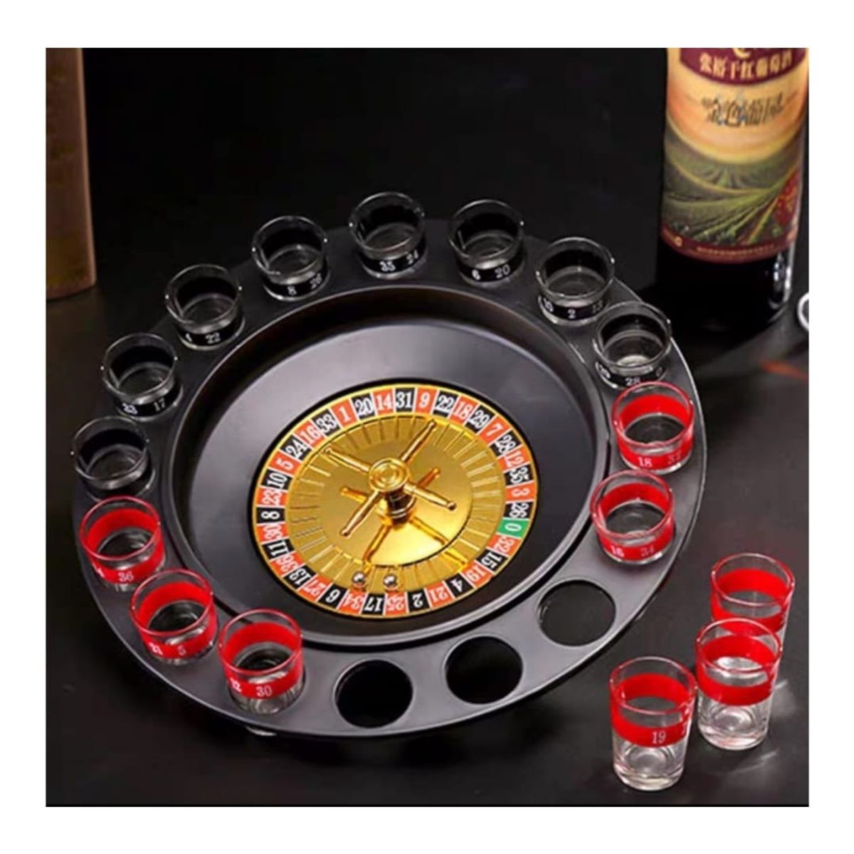 GENERICO - Juego De Ruleta Con Vasos Drinking Roulette Juego De Mesa