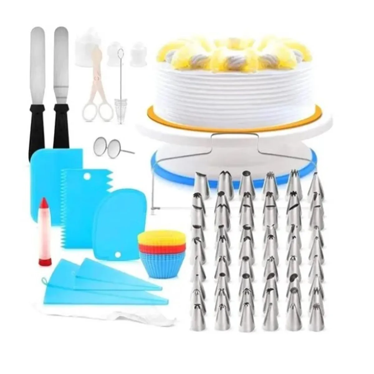 OFERTABKN - Kit Decoración Para Repostería Con Soporte Giratorio 106 Pcs