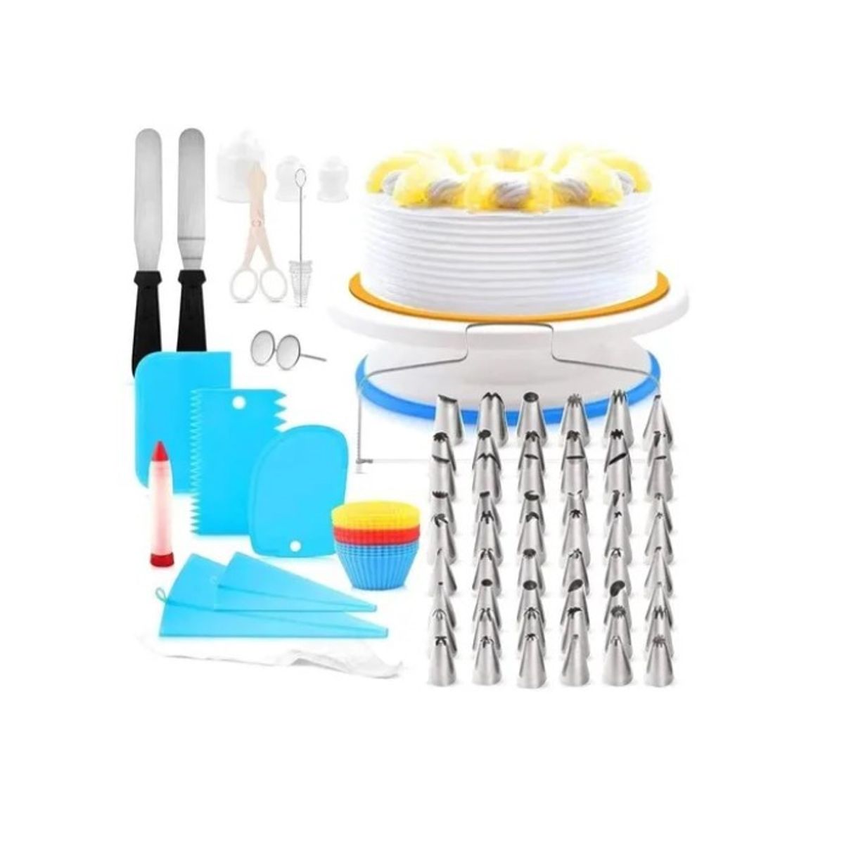 OFERTABKN - Kit Decoración Para Repostería Con Soporte Giratorio 106 Pcs