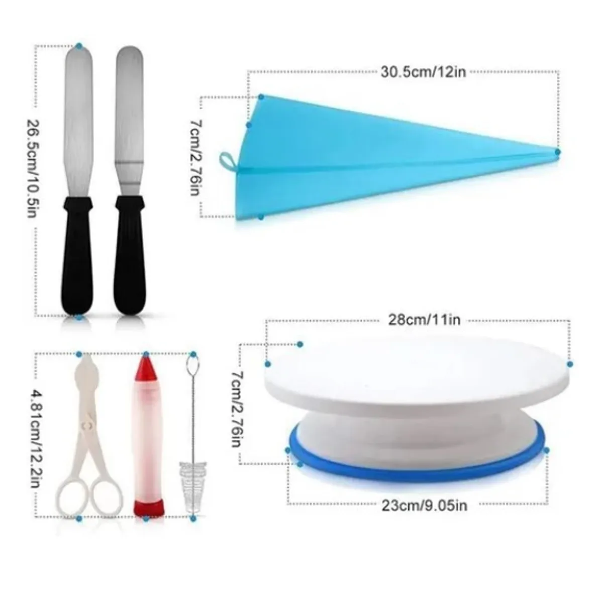 OFERTABKN - Kit Decoración Para Repostería Con Soporte Giratorio 106 Pcs