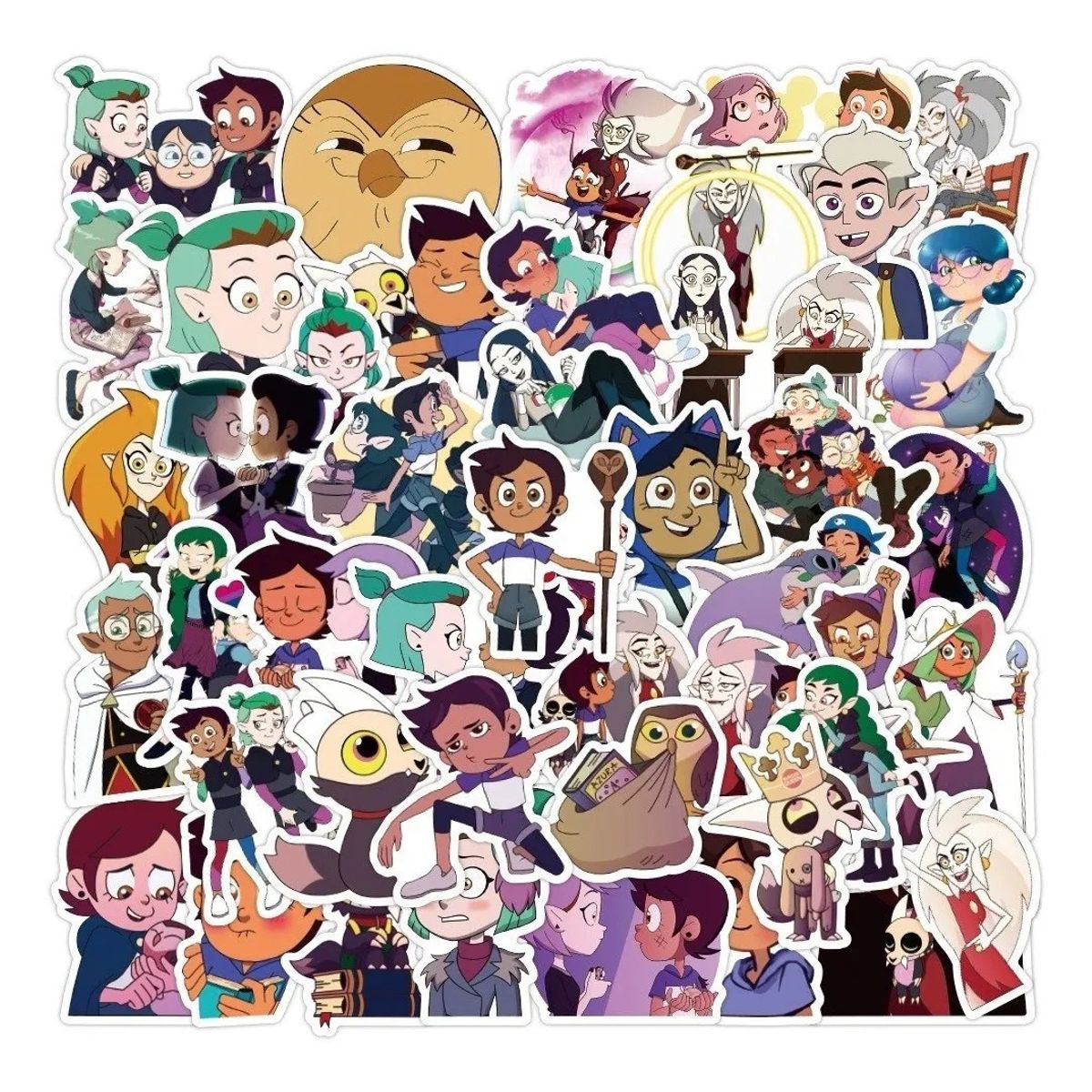 GARSIL - 50 Stickers The Owl House - Etiquetas Autoadhesivas