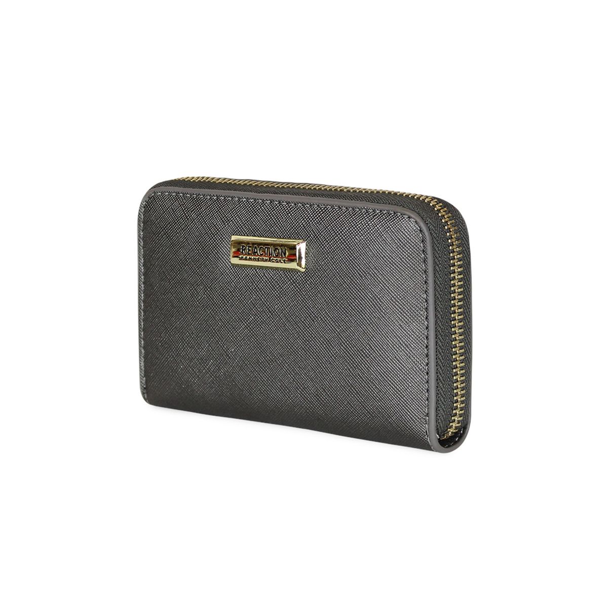 KENNETH COLE - Billetera mujer Trifold gris KENNETH COLE