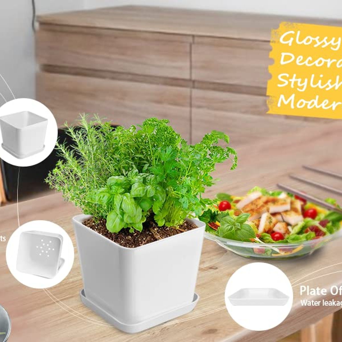 GROWLED - Macetas para huerto 4 unid GrowLED