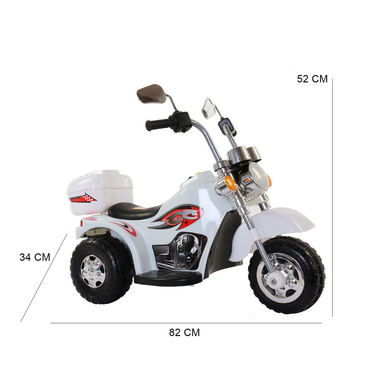 Moto Eléctrica Chopper Blanco Bebesit, marca BEBESIT - Foto 2