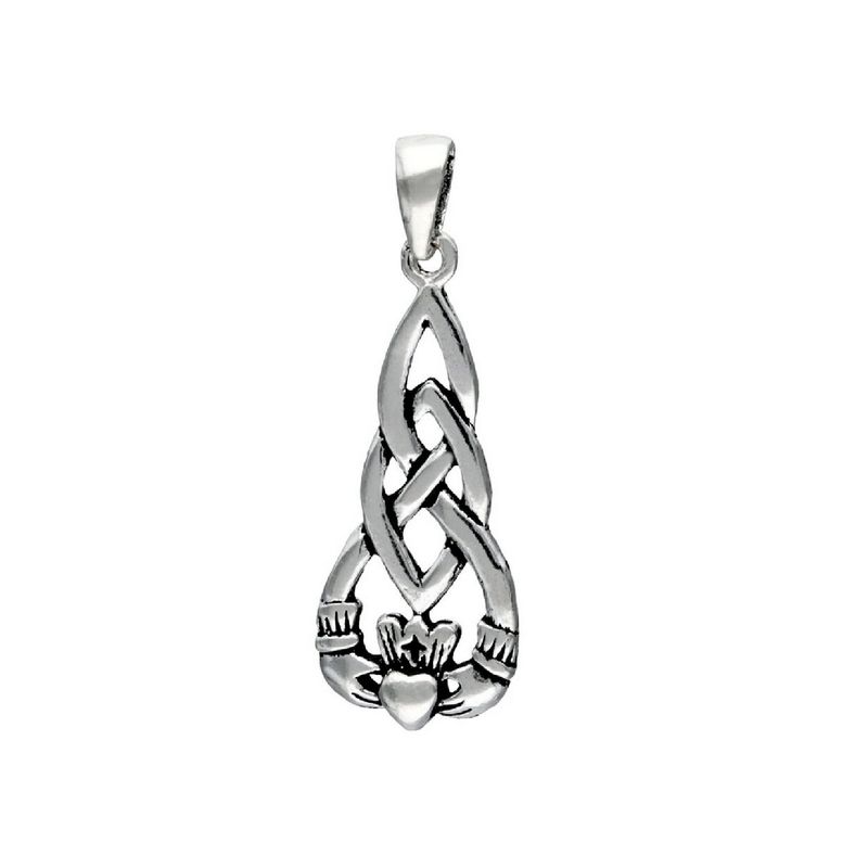 SILVER HEART - Collar tipo Cadena Colgante Claddagh en Plata Fina 925 SILVER HEART
