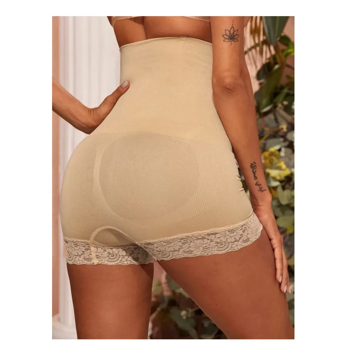 GARSIL - Calzon Short - Faja Reductora Con Varillas Y Encajes - Levanta Gluteo