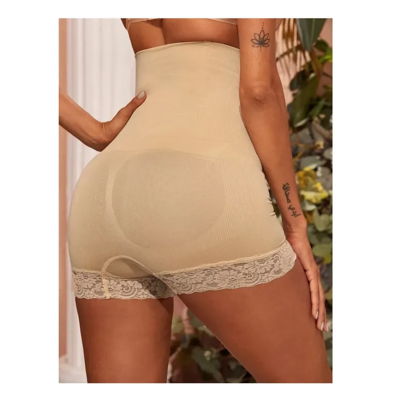 GARSIL - Calzon Short - Faja Reductora Con Varillas Y Encajes - Levanta Gluteo