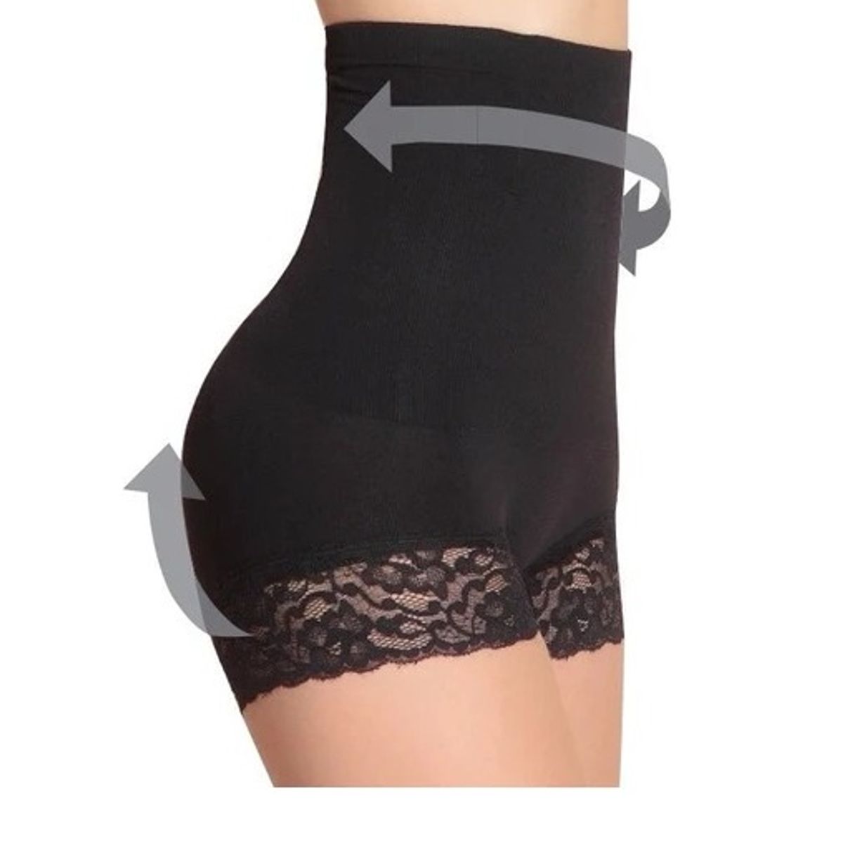 GARSIL - Calzon Short - Faja Reductora Con Varillas Y Encajes - Levanta Gluteo