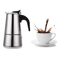 GENERICO - Cafetera Italiana Inoxidable Cafetera Espresso 4 Tazas Coffee