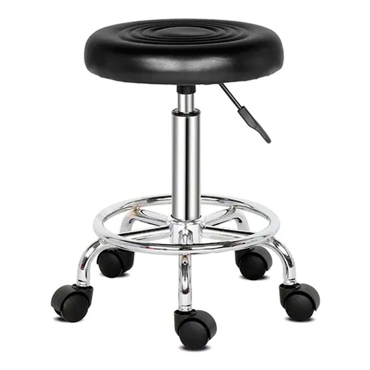 ESHOPANGIE - Taburete Piso Bar Ajustable Giratorio Con Ruedas